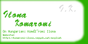 ilona komaromi business card